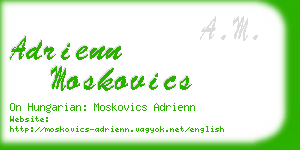 adrienn moskovics business card